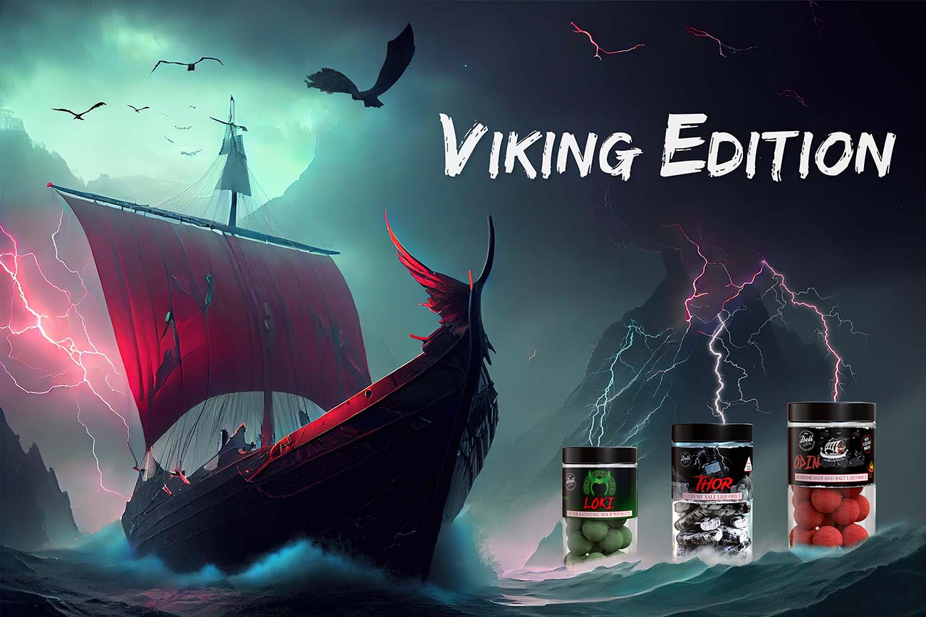 Ett vikingaskepp med Viking Edition lakrits